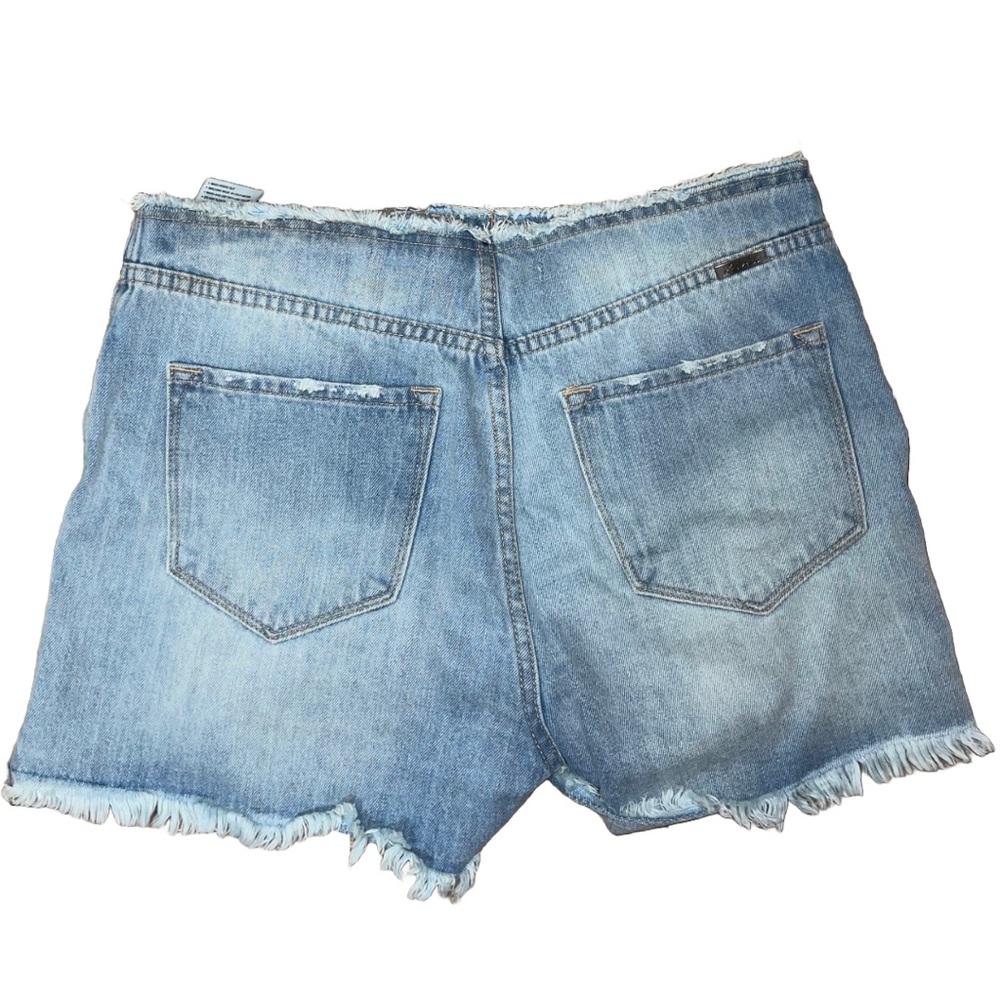 Kancan Front Button Closure Distressed Shorts - image 2